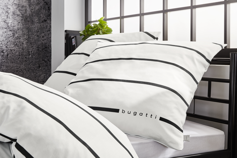 Bettwäsche bugatti weiß/schwarz