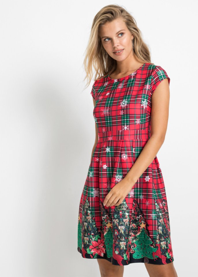 Kleid mit Weihnachtsmotiv