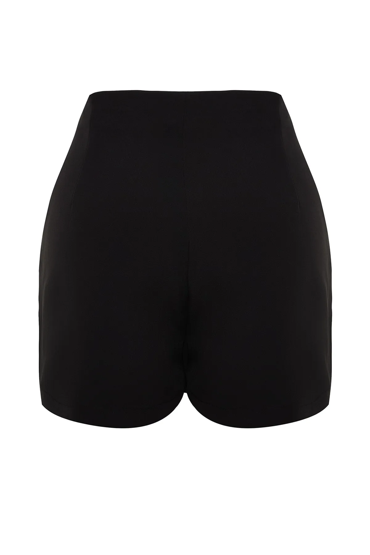 Trendyol Curve  Schwarzer, gewebter, gebundener Shorts-Rock TBBSS22AP00001