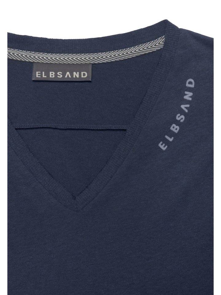 ELBSAND T-Shirt in marine meliert günstig kaufen