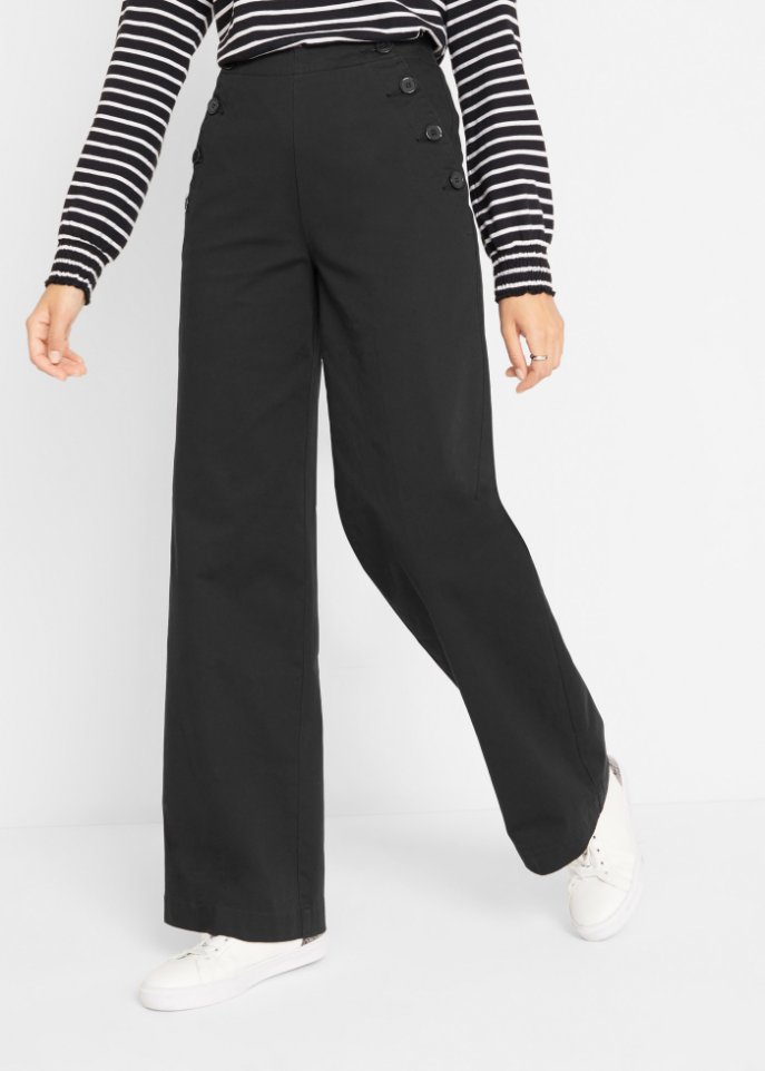 Marlenehose mit Knopfdetails