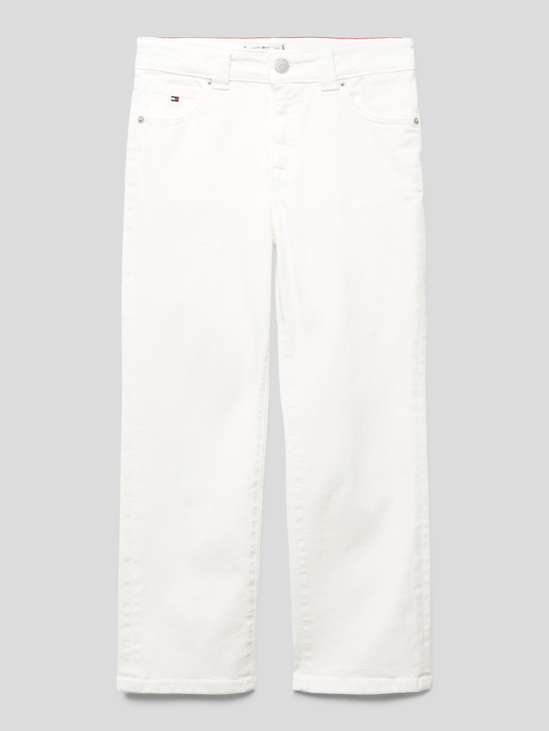 Jeans mit Label-Details Modell 'SAIL' in weiß