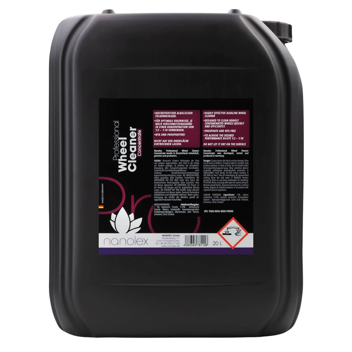 Nanolex Professional Wheel Cleaner Concentrate 20L