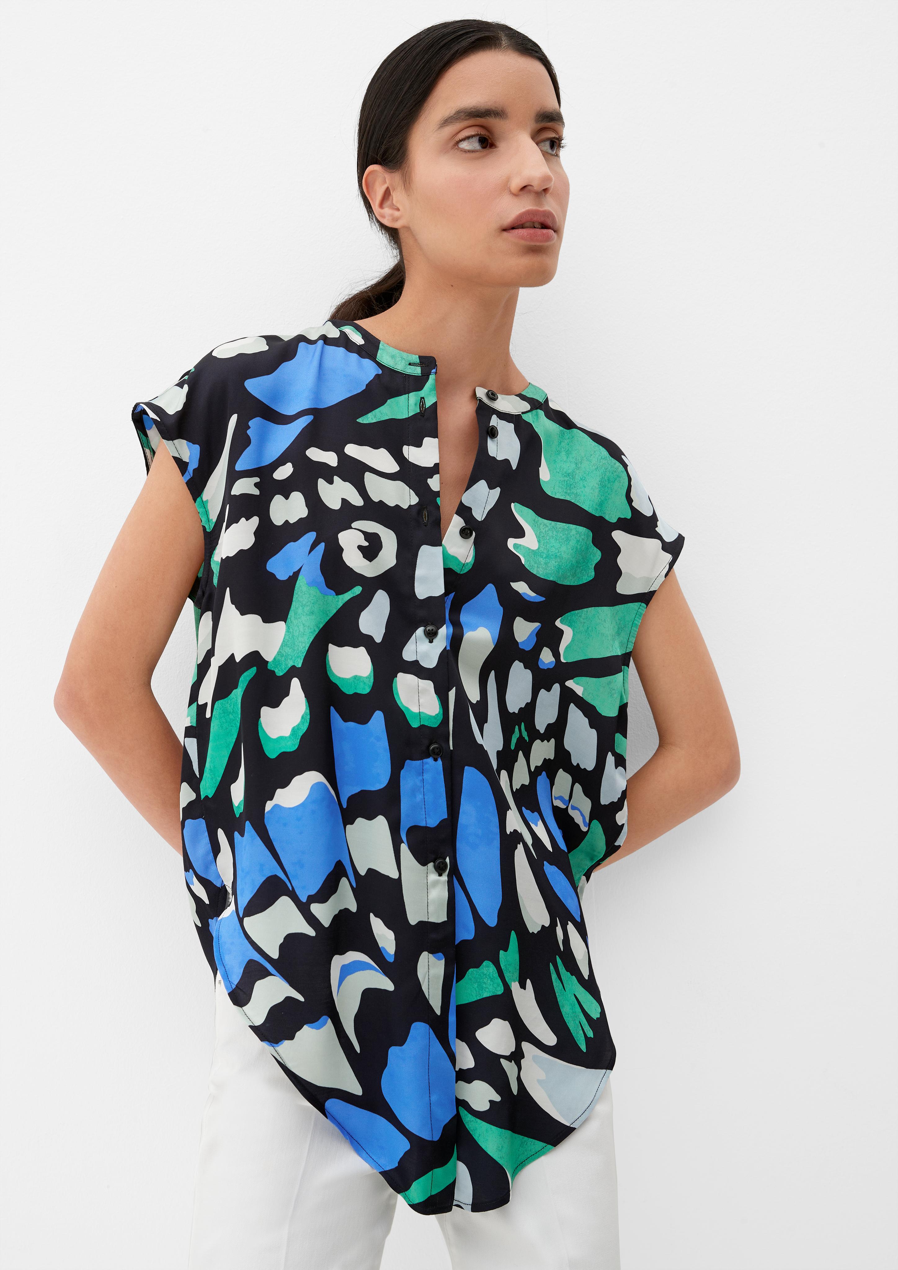 Satinbluse mit Allover-Muster  2132516-99B0