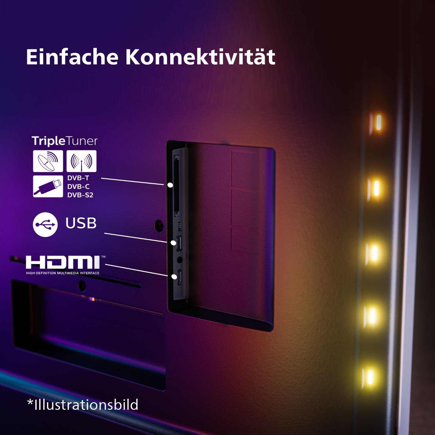 Philips 48OLED808/12 LED-Fernseher (122 cm/48 Zoll, 4K Ultra HD, Android TV, Smart-TV)