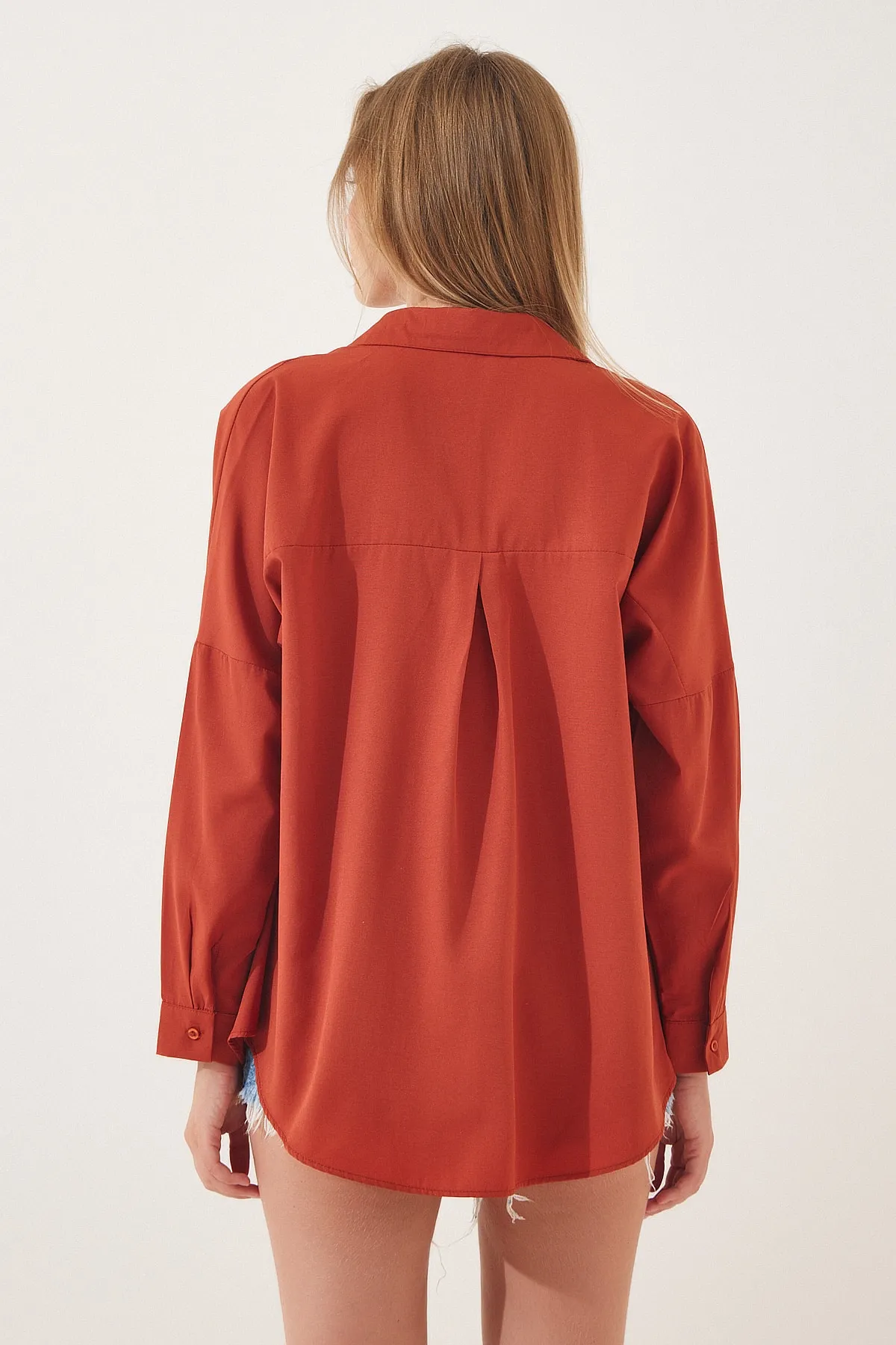 Happiness İstanbul  Hemd - Orange - Oversized