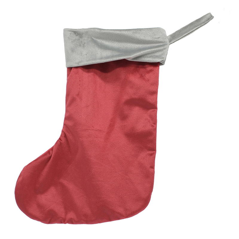 Home Julestrømpe 43x30 cm velur