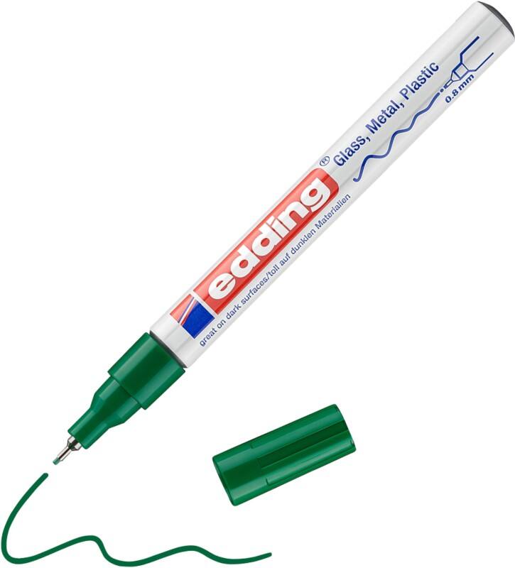 edding 780 Permanent Lackmarker Grün Extra Fein Nadelspitze 0,8 mm
