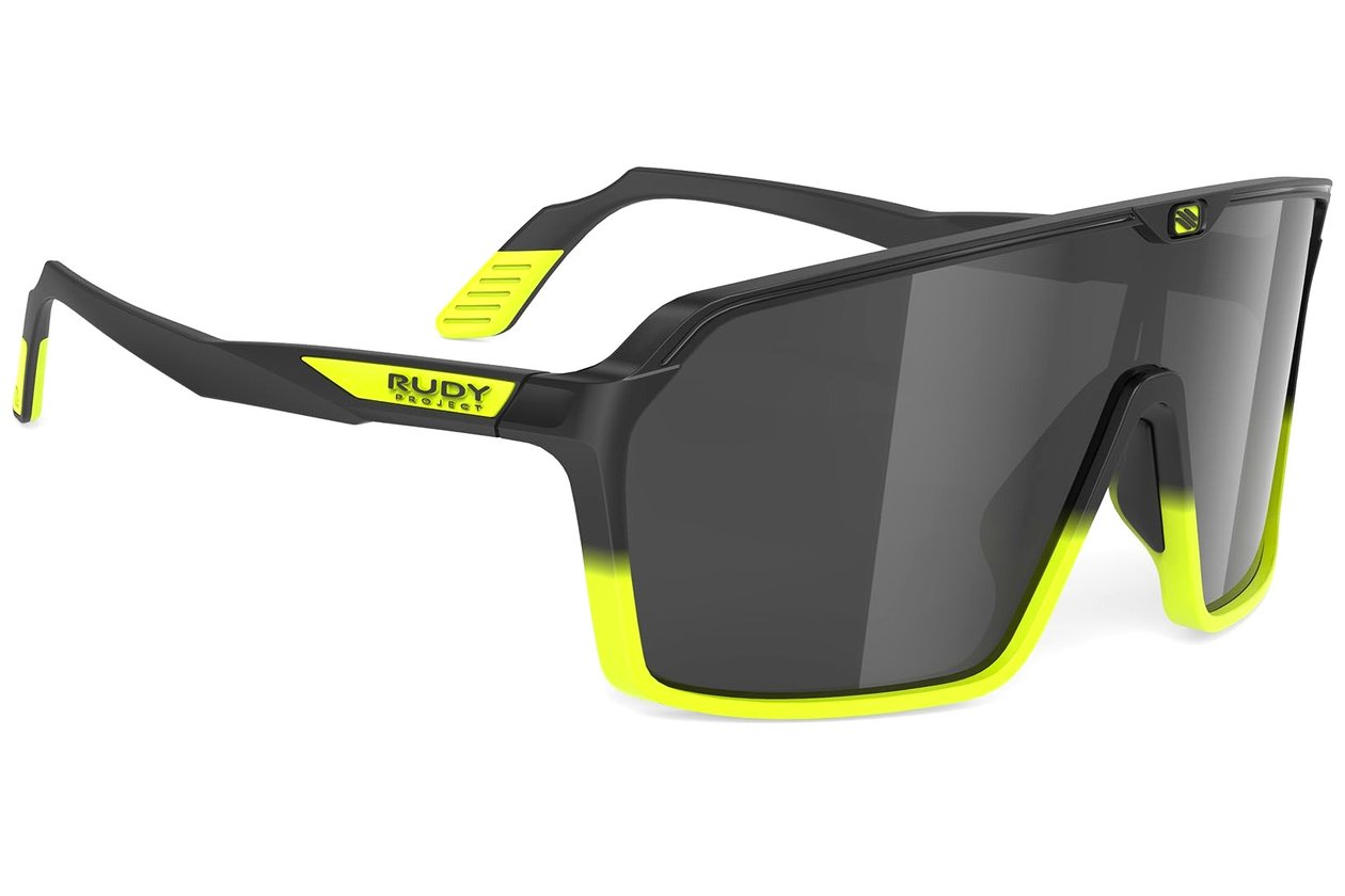 Rudy Project Spinshield Black Fade Yellow Fluo Matte - Smoke Black