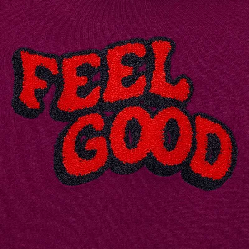 Sweat garçon broderie violet en coton recyclé Catimini