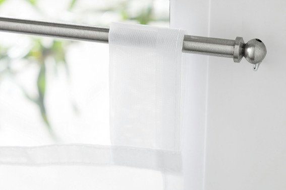 Scheibenstange Metz, indeko, Ø 7 mm, 1-läufig, ausziehbar, mit Bohren, geklebt, verschraubt, Messing