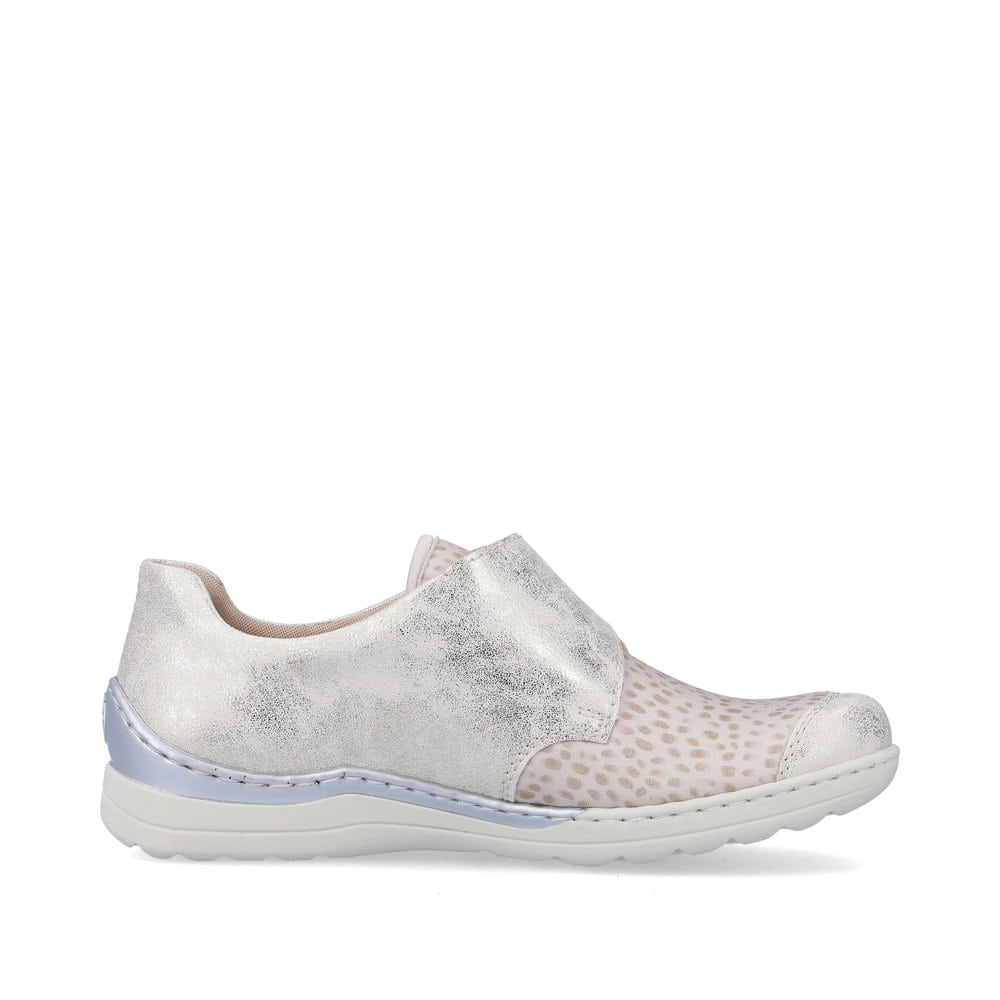 Rieker Damen Slipper champagner-metallic