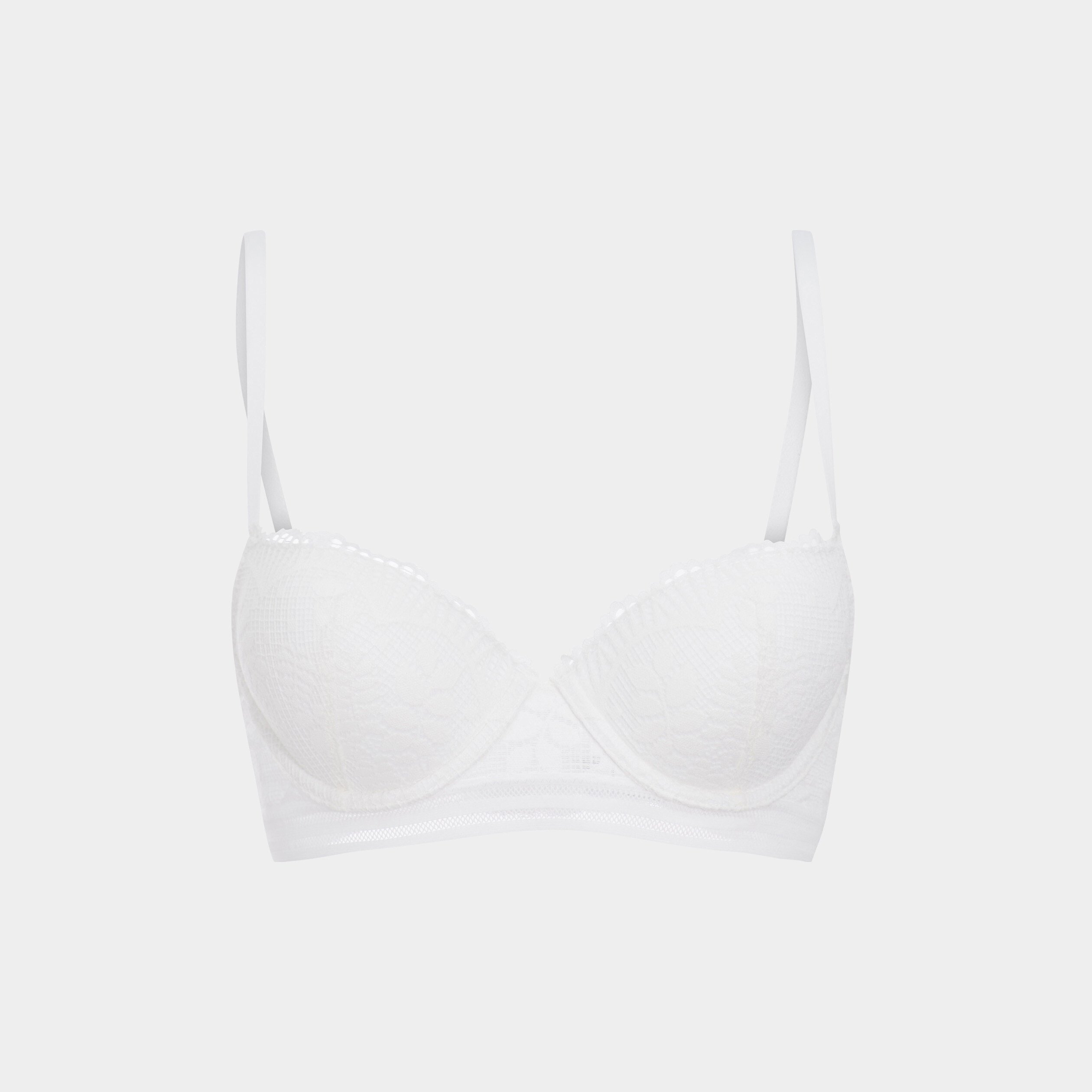 Soutien-gorge corbeille avec dentelle blanc femme | La Halle