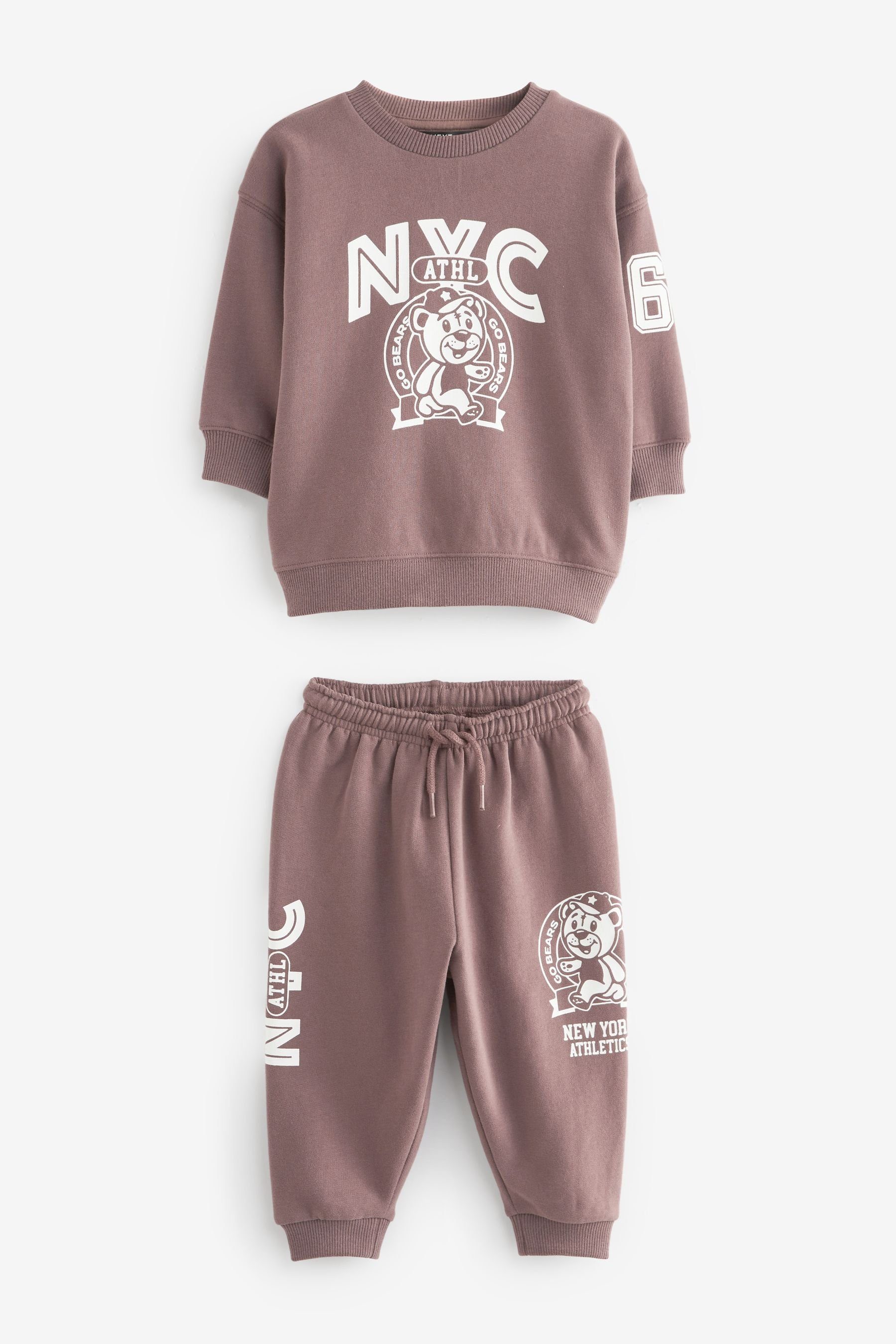 Next Sweatanzug Jogginganzug mit übergroßem Schriftzug (2-tlg)