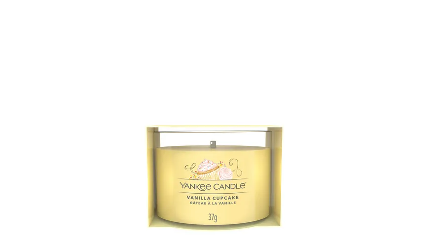 Yankee Candle Glasvotivkerze Vanilla Cupcake gelb