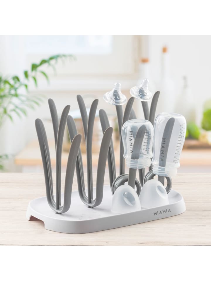 MiaMia Abtropfgestell / Trockenständer für Babyflaschen - in grau,weiss günstig kaufen onesize