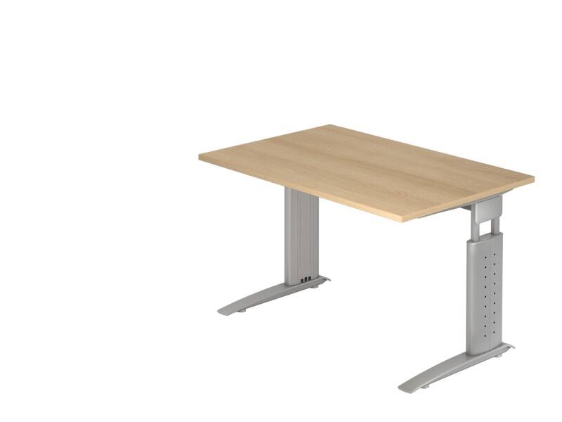 Hammerbacher Schreibtisch US12 Eiche, Silber 1.200 x 800 x 860 mm