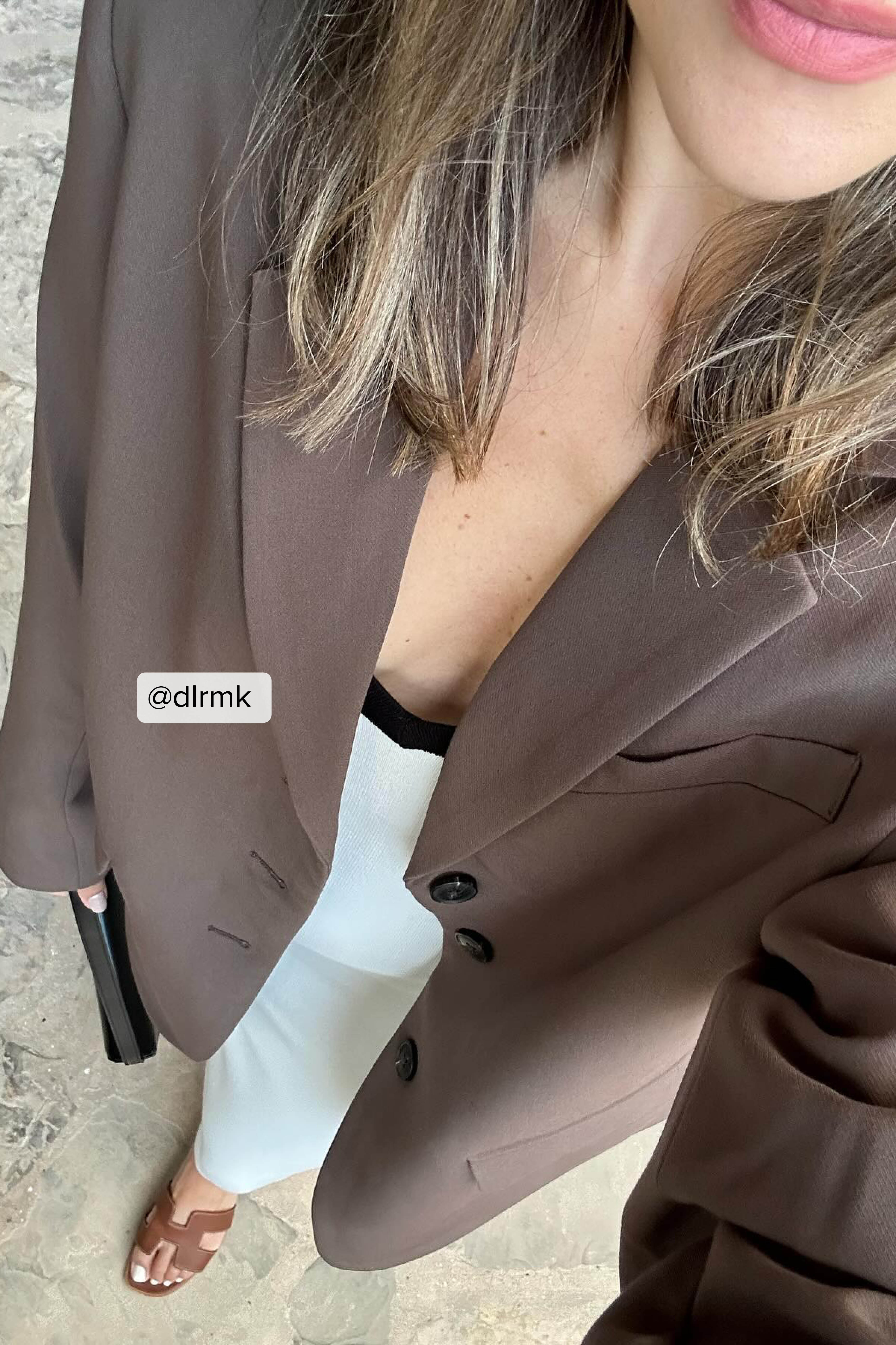 Oversize-Blazer mit drei Knöpfen