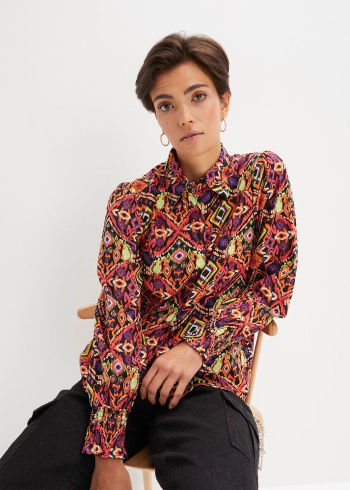 Bluse mit Druck