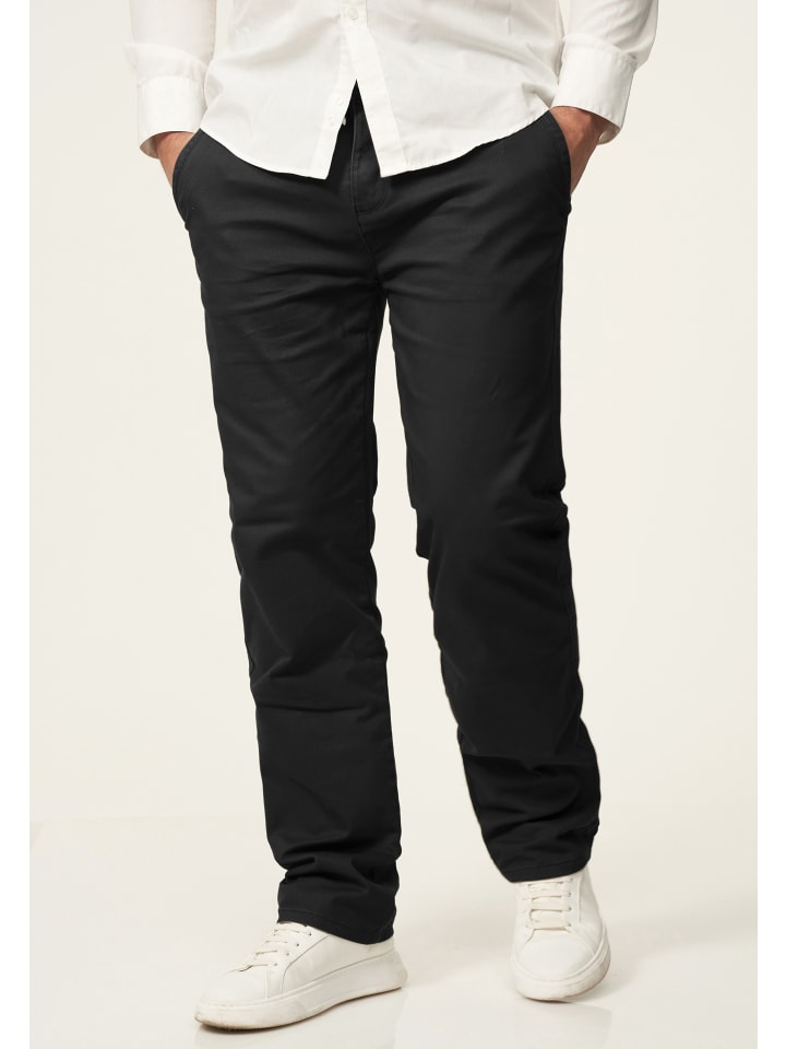 DAILY COTTON Chinohose - DCDAVIE Chino Hose Jeans Stoffhose Straight-Fit in Schwarz günstig kaufen