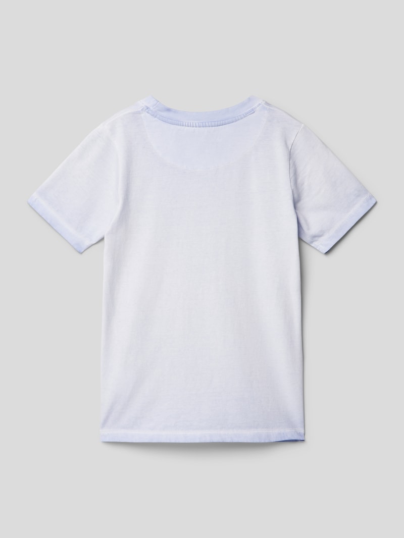 T-Shirt mit Label-Detail in flieder