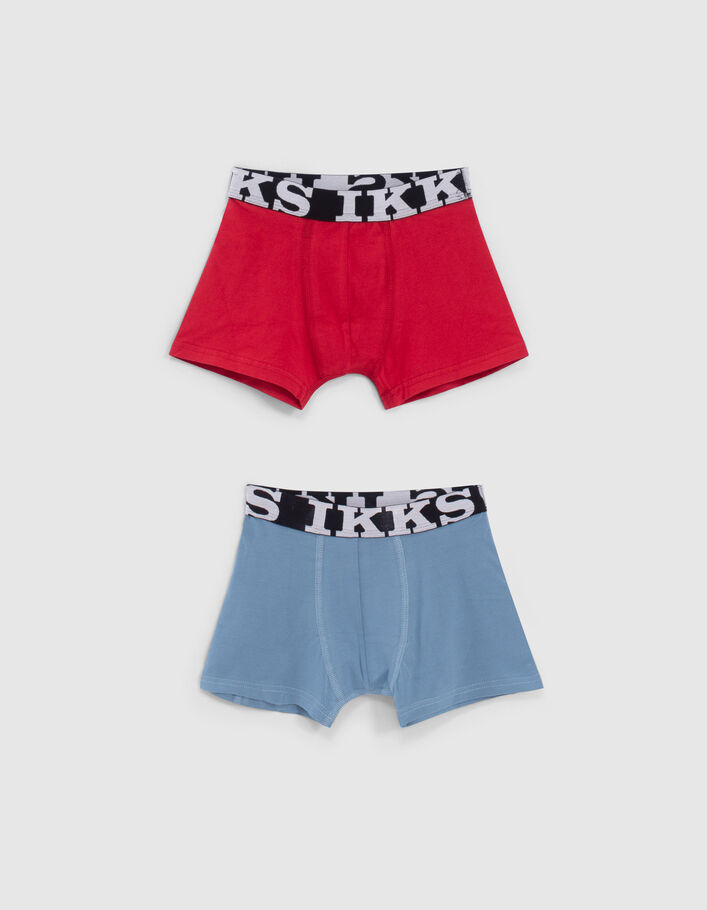Boxers rouge et bleu garçon