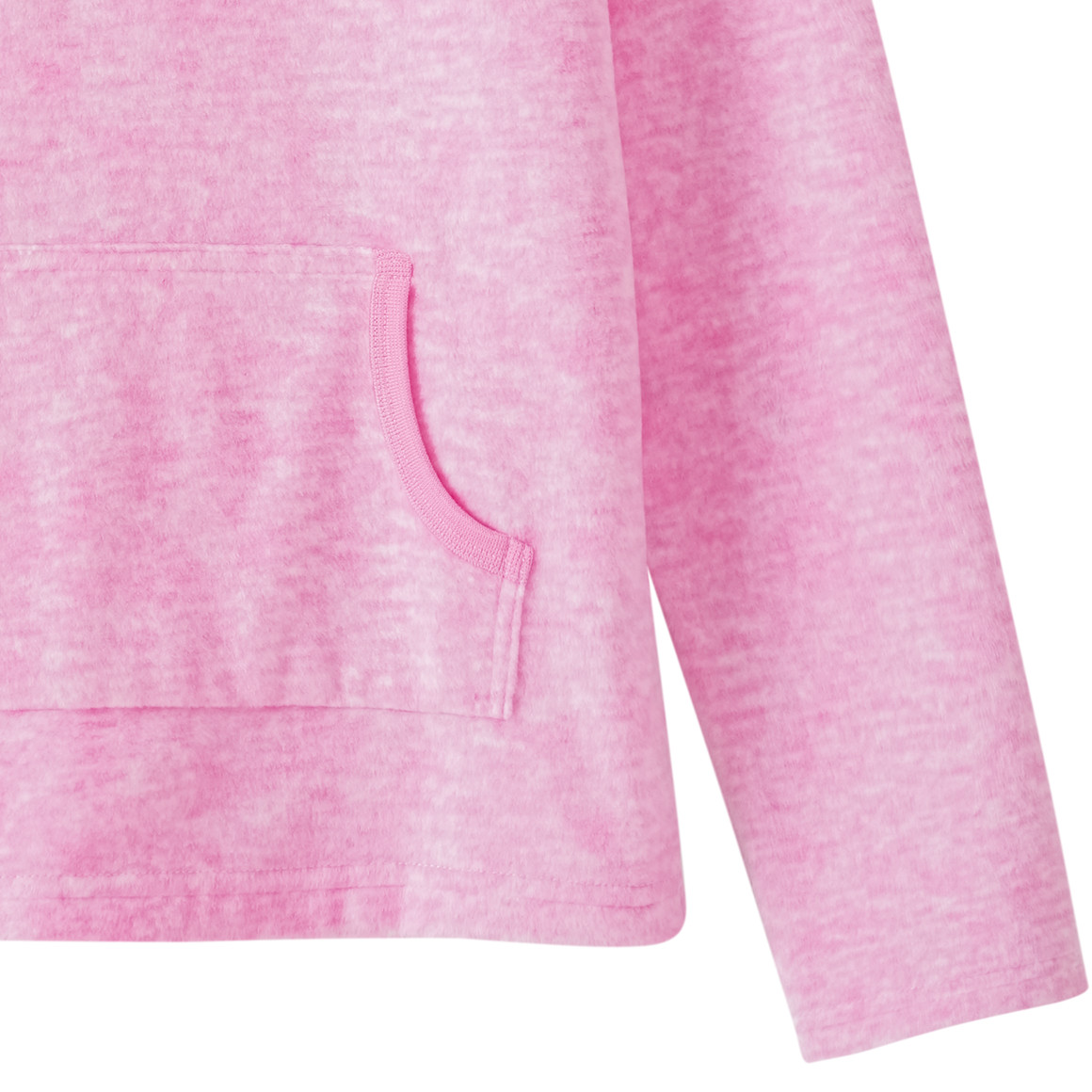 Mädchen Fleeceshirt in Melange-Optik