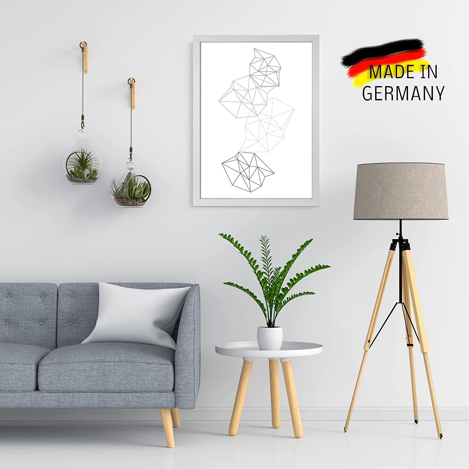 Clamaro Bilderrahmen Bilderrahmen Weiss matt CLAMARO Collage nach Maß FSC® Holz Modern eckig M3016 22x22 in Weiss matt
