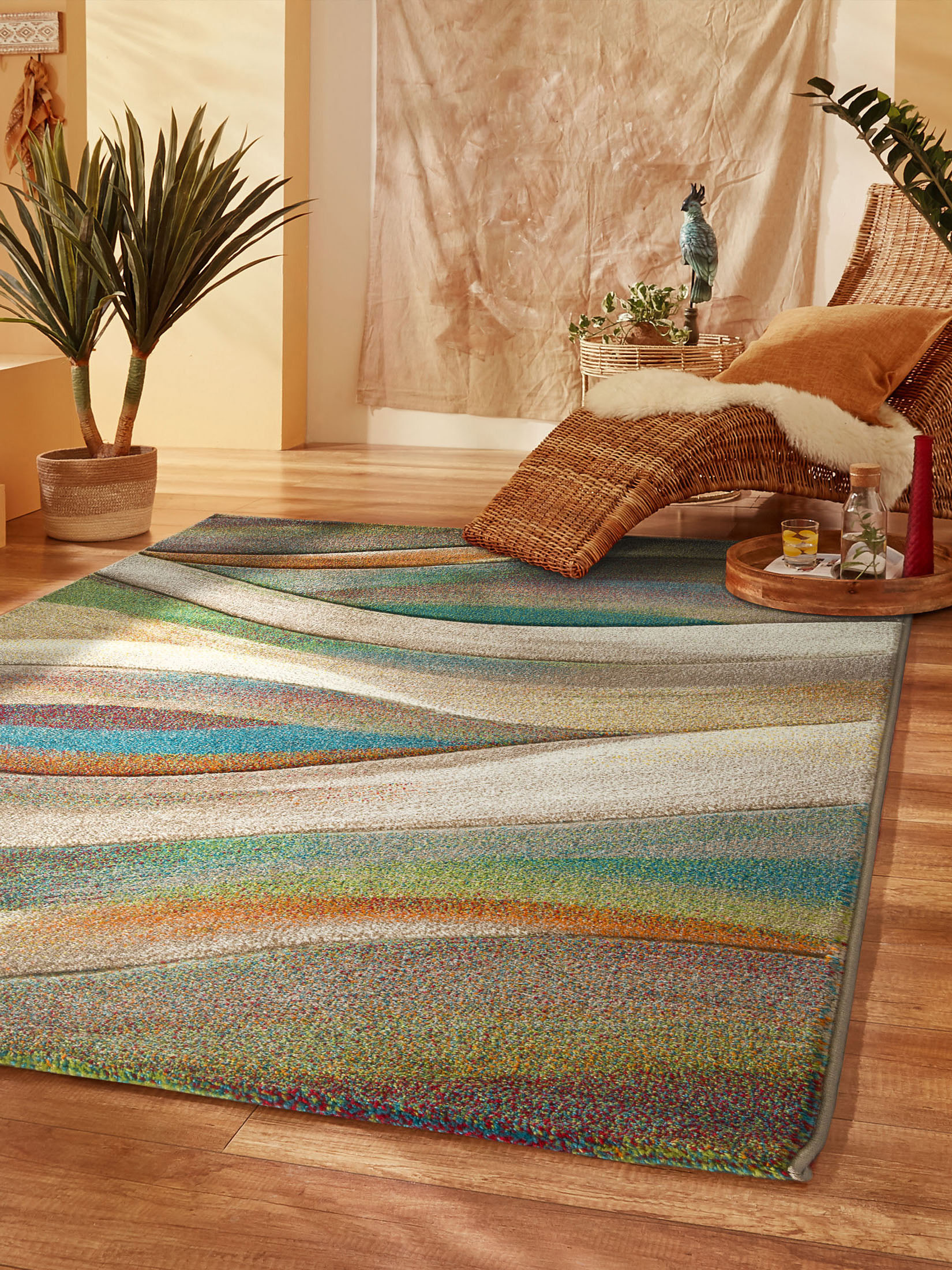 Kaleidoskop Moderner Teppich, Multicolor