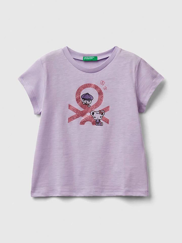 Benetton Shirt in Flieder günstig kaufen