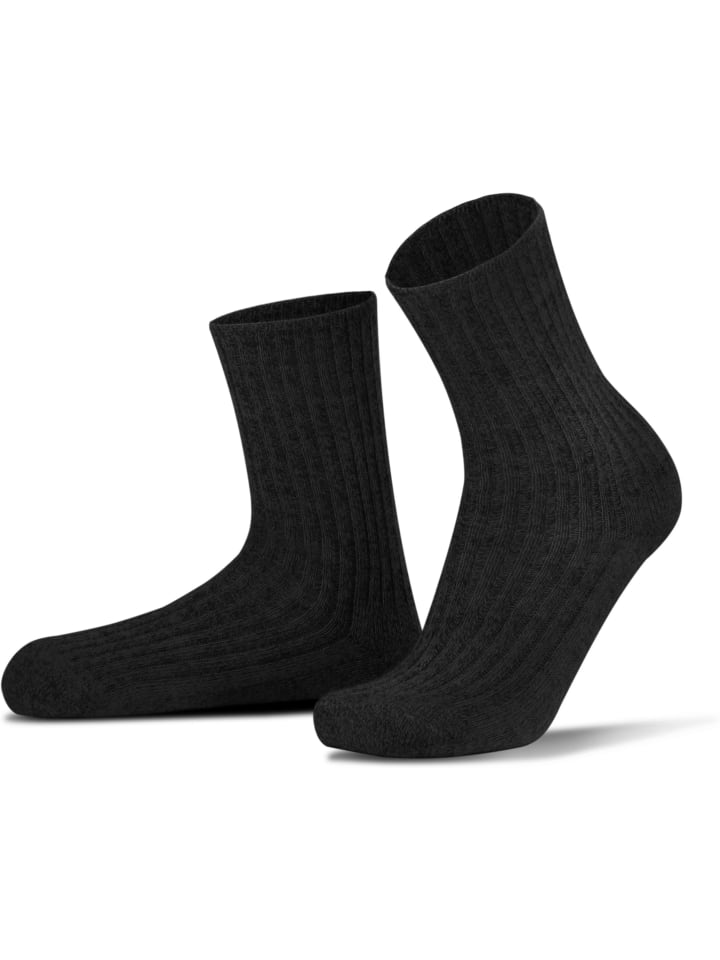 normani 6 Paar Norweger-Schafwollsocken in Schwarz günstig kaufen