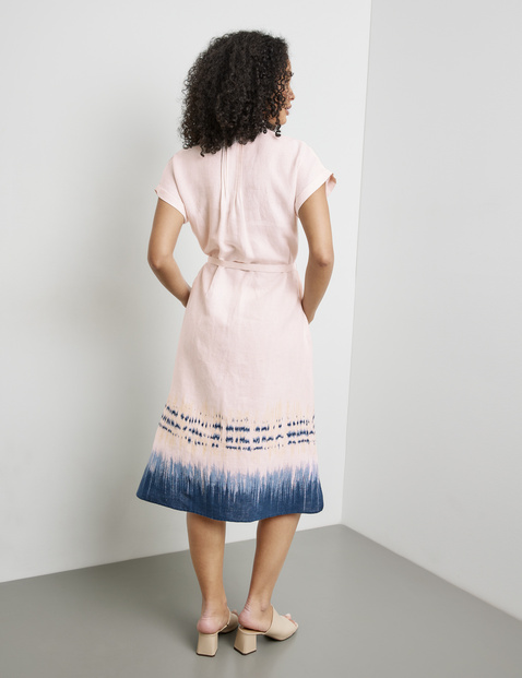 Leinenkleid mit Taillenband