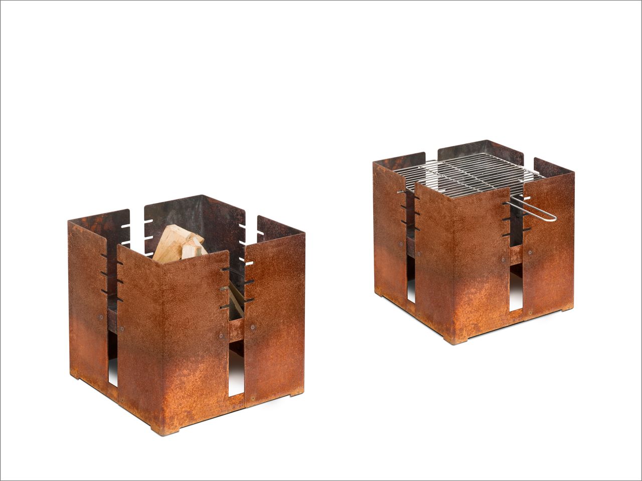 Keilbach Designprodukte Keilbach Feuerstelle, 45 x 45 x 45 cm, Stahl