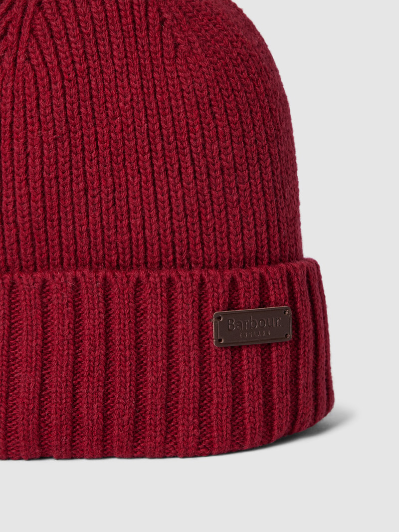 Mütze mit Label-Detail Modell 'Carlton' in rot