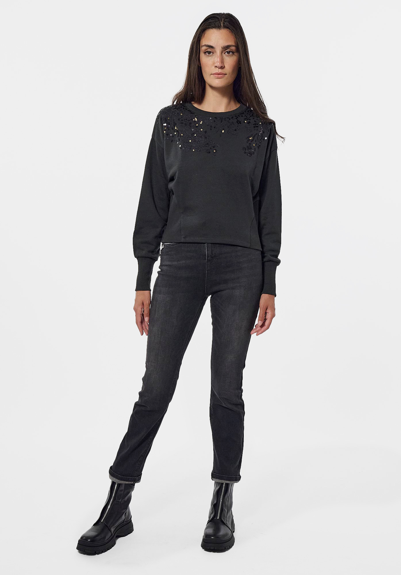 FRAIZ  Pull gris foncé Femme