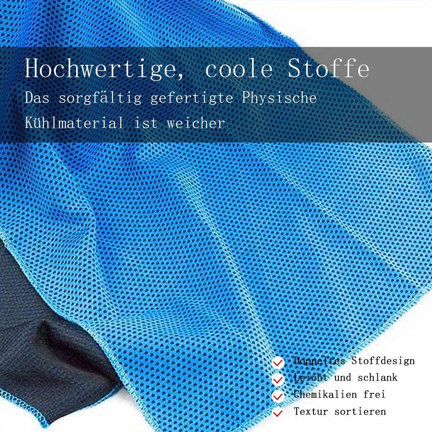 Sarfly Sporthandtuch Cooling Towel,Mikrofaser Handtuch,Strandtuch mit Kühlfunktion, (10-St), Antibakteriell, hypoallergen, schnell trocknend