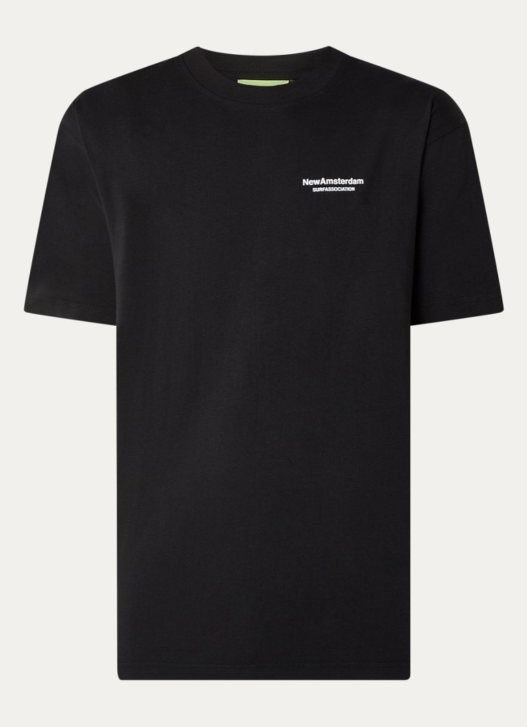 Ny Amsterdam Surf Association T-skjorte med logo og trykk på ryggen