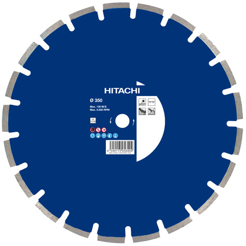 HiKOKI Zubehör 773015 Diamant-Sägeblatt 350 x 25,4 x 10 mm, Typ Betonsegmentlaser