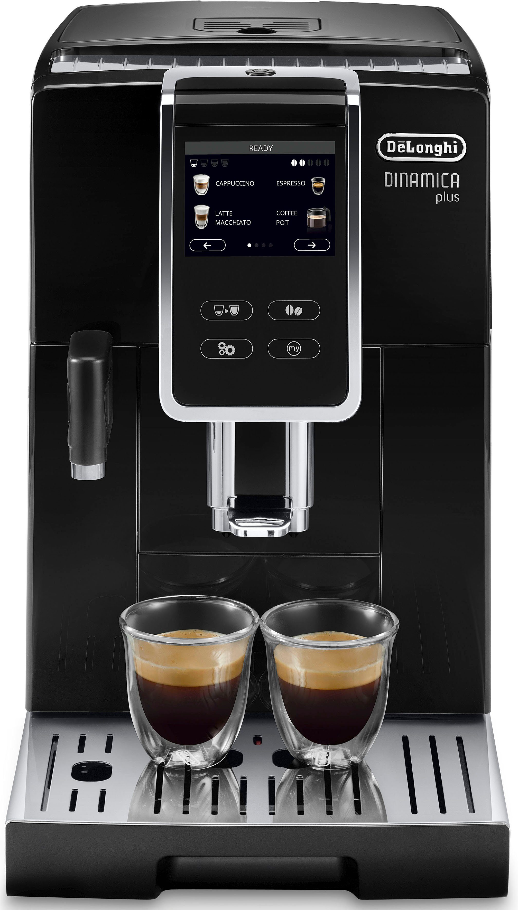 De'Longhi Kaffeevollautomat Dinamica Plus ECAM 370.70.B, mit LatteCrema Milchsystem und Kaffeekannenfunktion