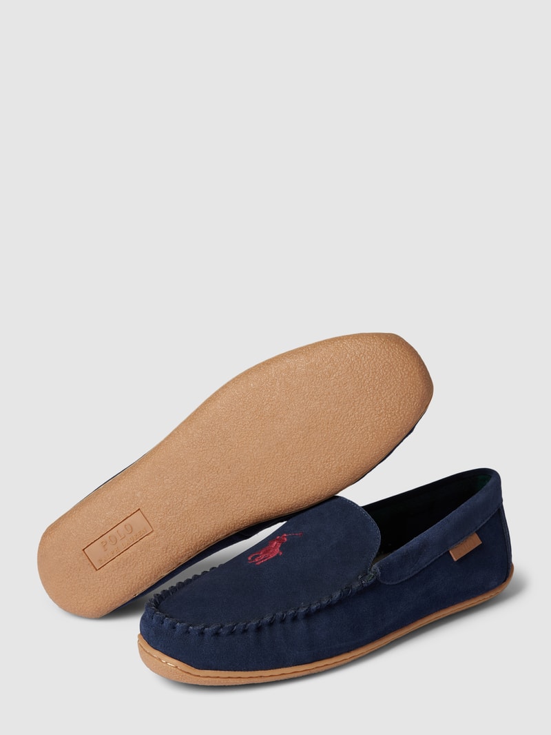 Mokassins aus Leder Modell 'BRENAN' in marineblau
