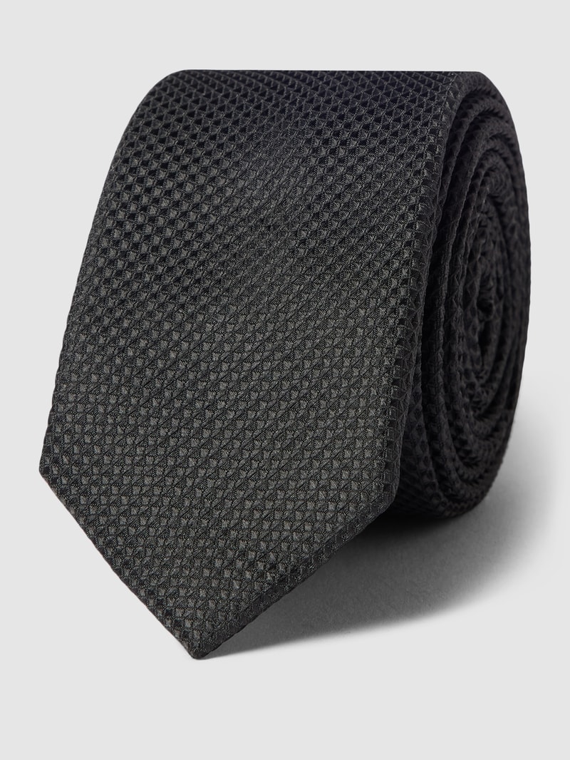 Krawatte mit Strukturmuster Modell 'JACCOLE' in schwarz
