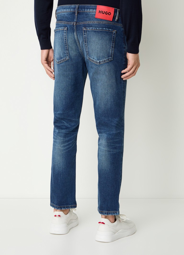 Blugi HUGO BOSS 634 Tapered, Decolorare închisă