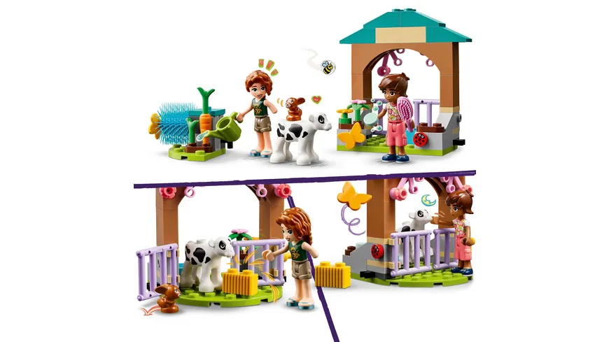 LEGO Friends 42607 Autumns Kälbchenstall, Bauernhof-Spielzeug mit Tieren