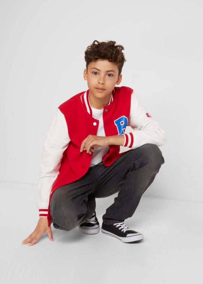 Kinder Sweatjacke im Collegelook
