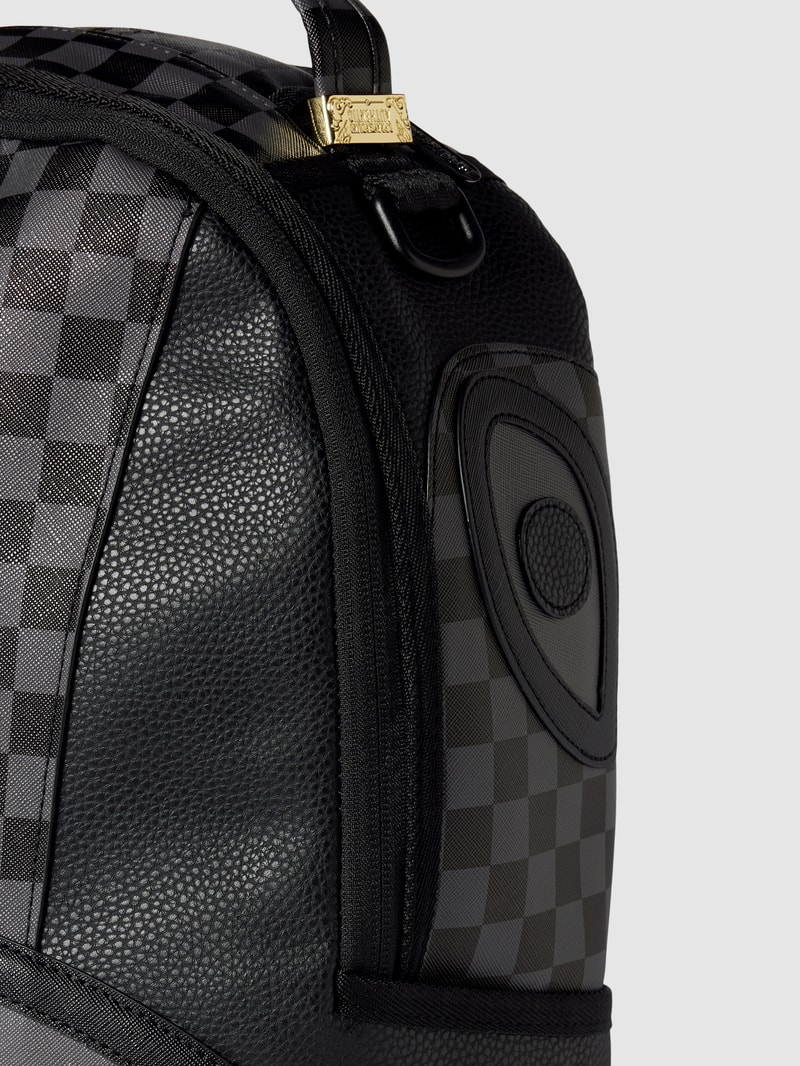 Rucksack mit Allover-Muster Modell 'Henny Phantom' in schwarz