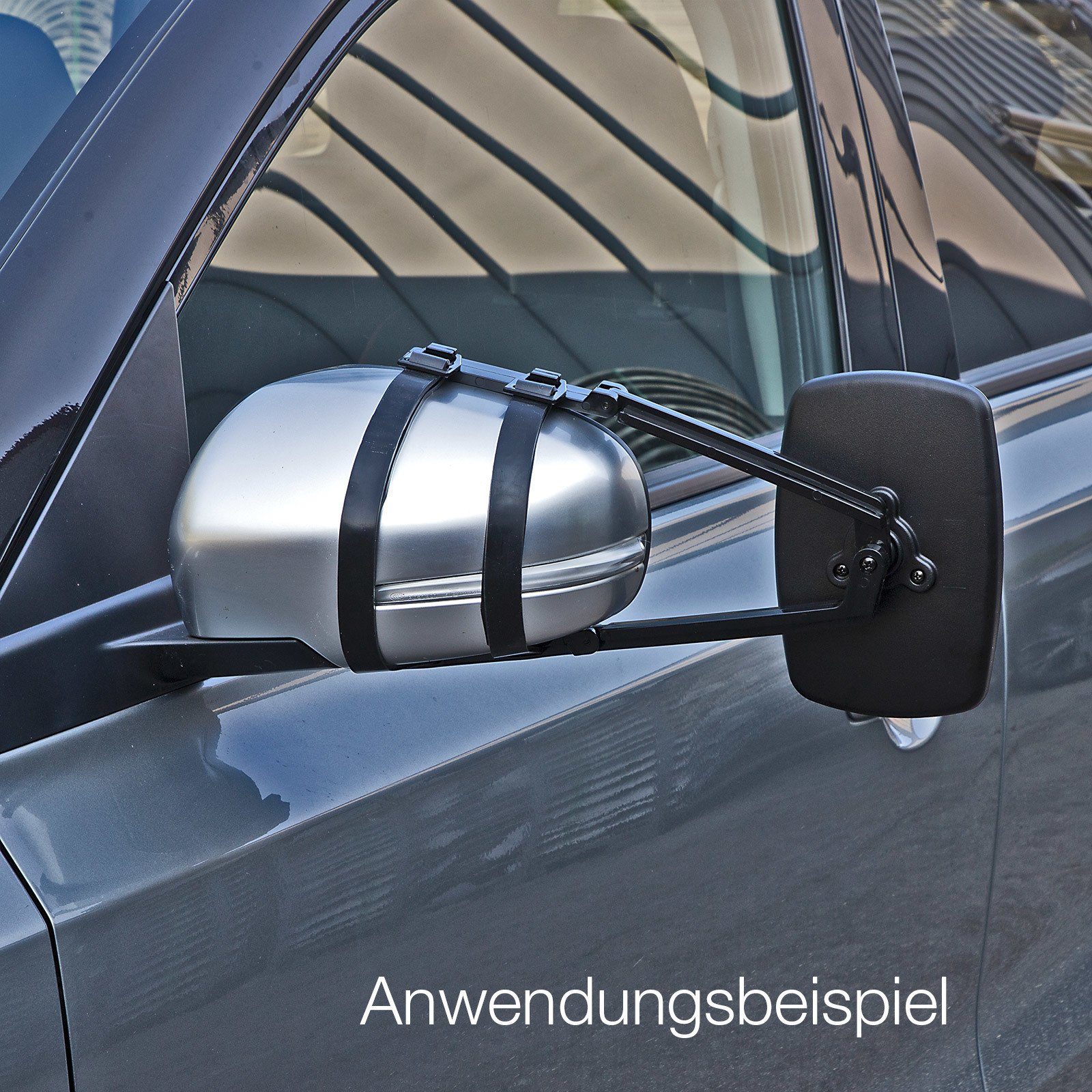 DEMA Caravan Wohnwagen Transportanhänger - Spiegel Seitenspiegel Universal 2er-Set Elektroauto-Ladestation-Halterung, (2-tlg)