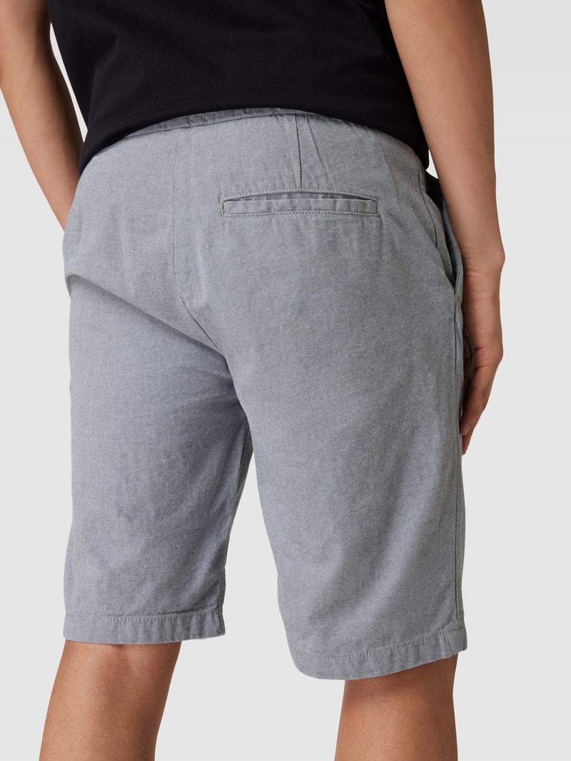 Regular Fit Bermudas mit Tunnelzug Modell 'yarn' in mittelgrau