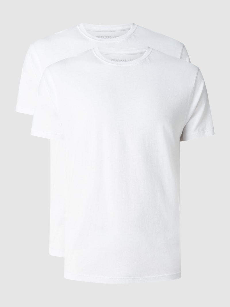 T-Shirt aus Baumwolle im 2er-Pack in weiß
