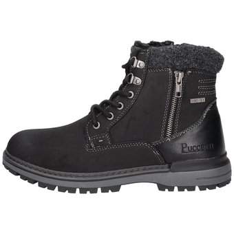 Puccetti Schnür Boots in schwarz