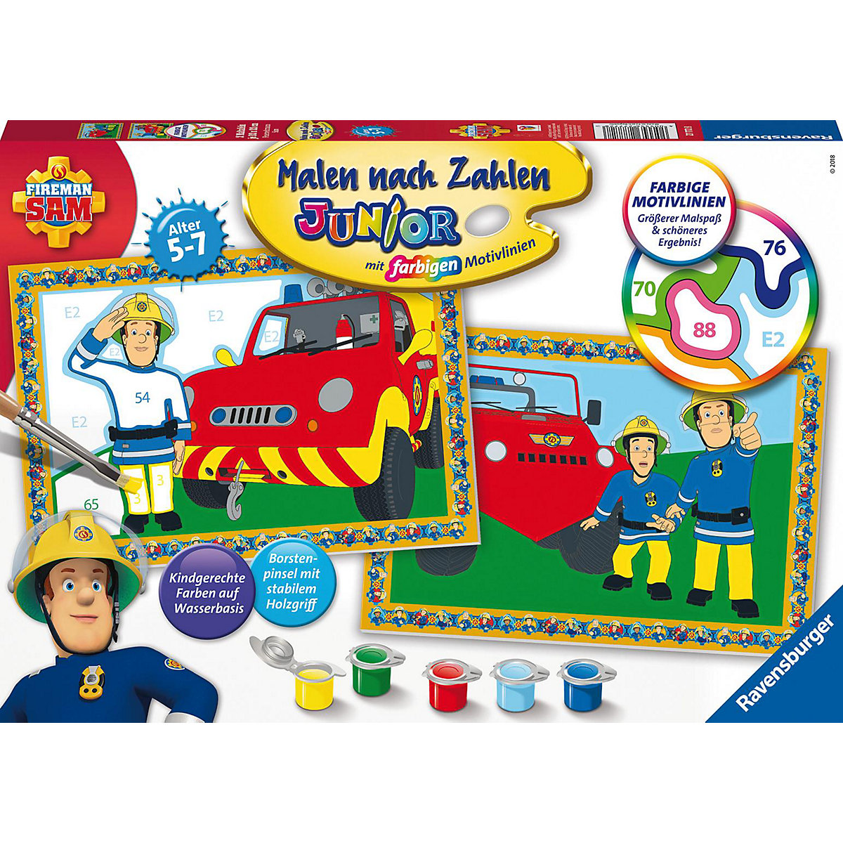 Malen nach Zahlen Junior Feuerwehrmann Sam